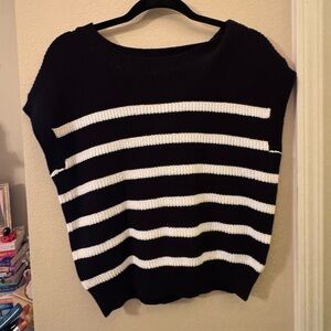 Striped Black and White Women's Sweater
